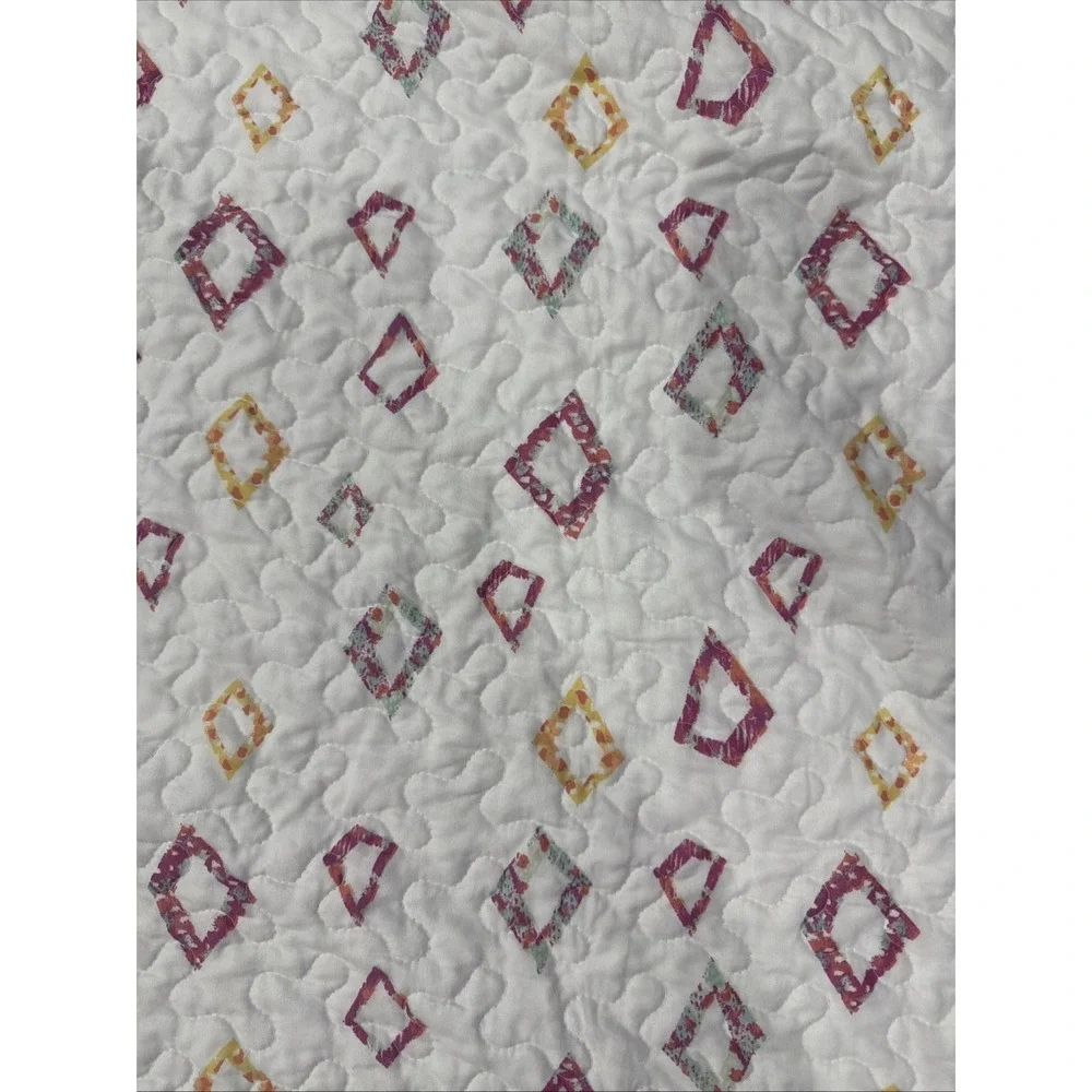 Pineapple Quilt Full Queen Reversible Quilt + 2 Matching Pillow Shams 92